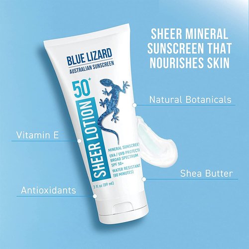 Blue Lizard Australian Sunscreen Sheer Lotion Body, SPF 50+ 3 oz.