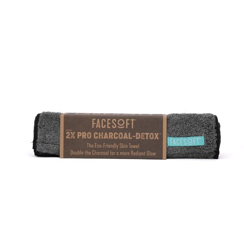 FACESOFT 2X Pro Infused Charcoal Detox Sweat Towel - Double Activated Charcoal for Deeper Detox - Absorbent Exercise Towel for Gym and Sports - Beauty - 1 Pc