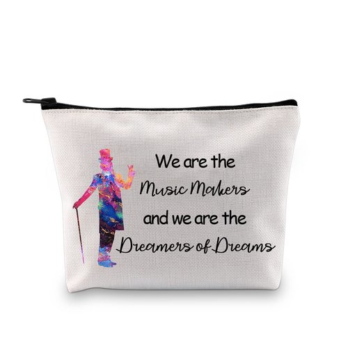 GJTIM Movie Inspired Gift We Are The Music Makers We are The Dreamers Of Dreams Music Producer Gift Cosmetic Bag for Musicians (Music Makers Bag)
