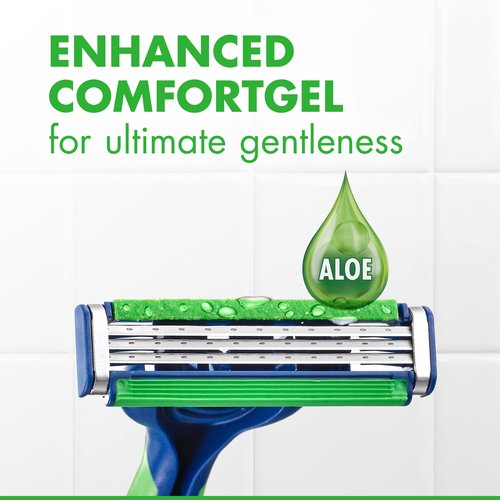 Gillette Sensor3 Sensitive Disposable Razors for Men, Enhanced Lubrastrip Glides Easily Over Your Skin, 8 Count (Pack of 2)