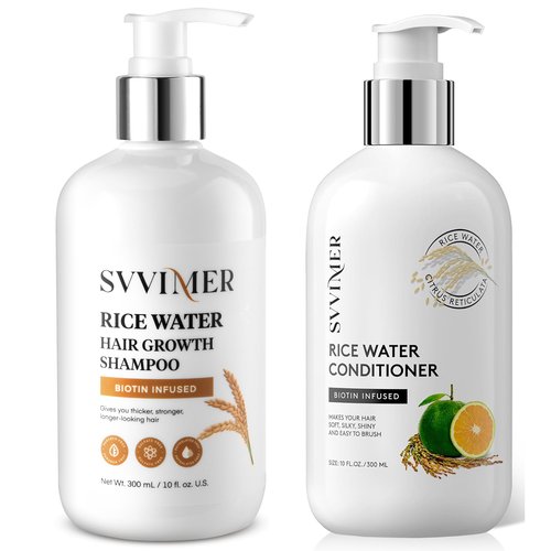 Svvimer Rice Water Shampoo and Conditioner
