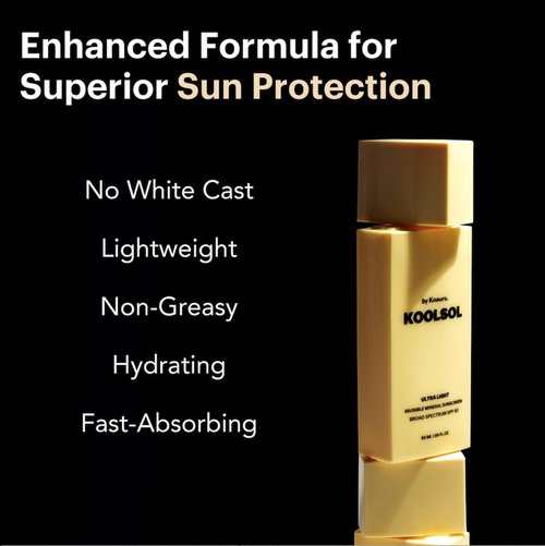 KOOLSOL by Knours | Zero White Cast | Mineral | Reef Safe | Korean Face Sunscreen SPF 50 | Made in USA | FDA OTC Registered | Aloe + Centella + Panthenol + Niacinamide | Sensitive Skin | 1.69oz