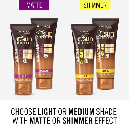 Rimmel Sunshimmer Water Resistant Instant Tan Wash Off Shimmer - Light