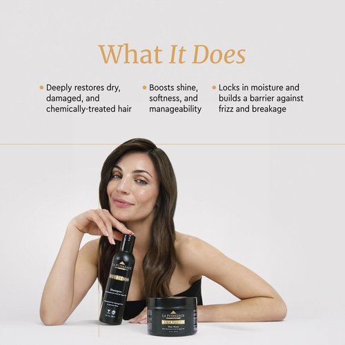 LA PUISSANCE Premium Argan Oil Shampoo & Hair Mask Set – Hydrating, Anti-Frizz, and Nourishing Care for Dry – With Argan Oil & Hyaluronic Acid – Paraben-Free – Salon & Home Use