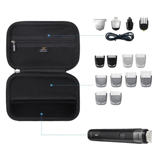 Aproca Hard Case Compatible with Philips NorelcoSeries 3000 5000 MG3740/40 MG3750/50 MG5970/49 Men's Electric Trimmer Shaver, Storage Portable Bag for Accessories (Case Only)