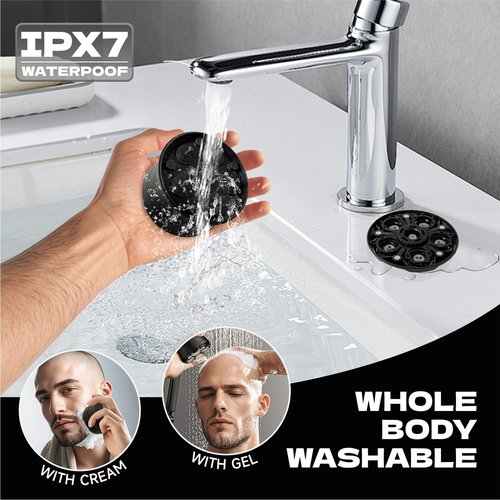 Bald Hair Clipper, Hair Trimmer for A Bald Head, Beard Shaver, Magnetic Six-Blade Head, Easy to Clean, USB Charging, Two-Speed Settings, Extra-Long Battery Life, an Ideal Gift for Fathers and Men