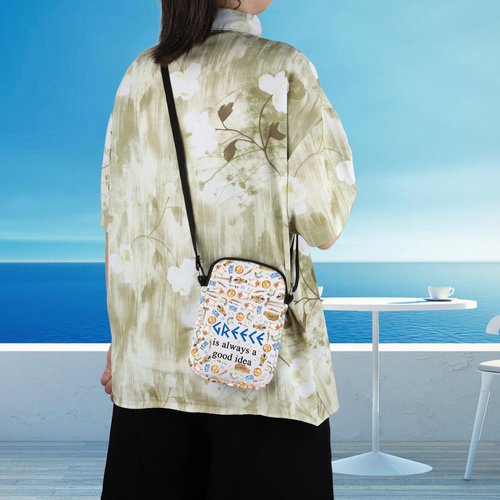 WCGXKO Greece Gift Surprise Trip Zipper Pouch Crossbody Bag - Greece Is Always A Good Idea (GREECE CR)