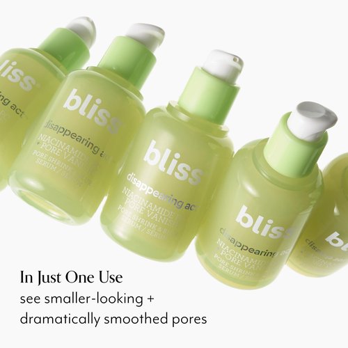 Bliss Niacinamide Disappearing Act Face Serum - Niacinamide PC Serum + Pore Vanish Complex +Bliss Rest Assured ™ Eye Cream with Vitamin C & Caffeine