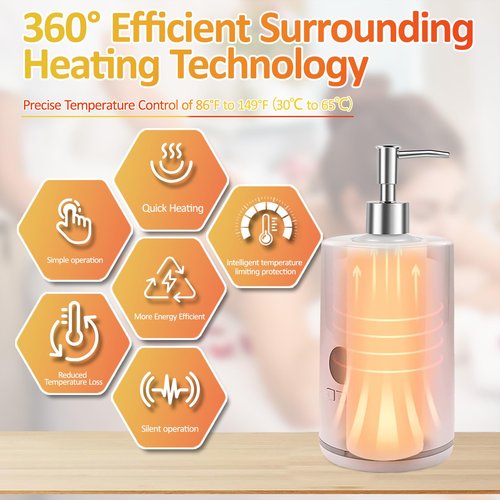JayPact Oil Warmer for Massage, Massage Oil Lotion Warmer with Roller & Gua Sha Set for Spa, Body Oils Heater with Two Oil Bottle Dispenser, Portable Body Oil Warmer, Adjustable Temperature(86-149°F)