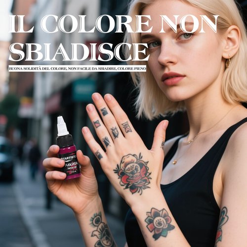 Tattoo Ink Set 16 Colors 1/2 oz (15ml) Professional Pigment Tattoo Supply Kit Ink