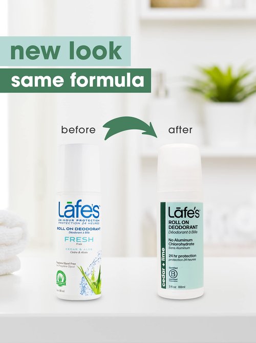 Lafe's Natural Deodorant | 3oz Roll-On Aluminum Free Natural Deodorant Variety | Cedar & Lime - Lavender & Aloe - Rose & Coriander | 3 Pack