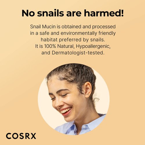 COSRX Glazed Donut Look- Snail Mucin 92% Daily Repair Moisturizer with Snail Mucin Sheet Mask (Pack of 10), Hydrating Serum for Face with Snail Secretion Filtrate for Dark Spots and Fine Lines