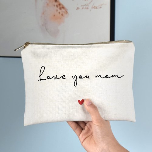 Gift for Mom, Send Love to Mom, Mom Birthday Gift, Mother's Day Gift, Present for Mothers, Cosmetic Bag to Mom, Makeup Bag Gift, Gift from Daughter Son