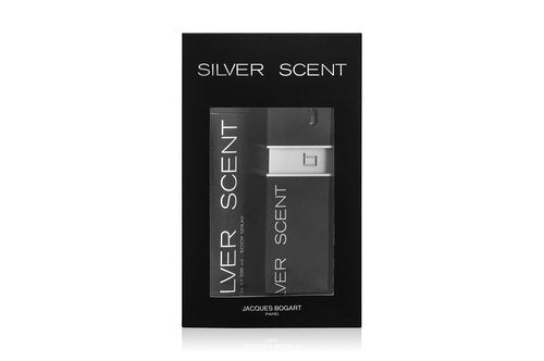 Jacques Bogart Silver Scent for Men - 2 Pc Gift Set 3.33oz EDT Spray, 6.66oz Body Spray