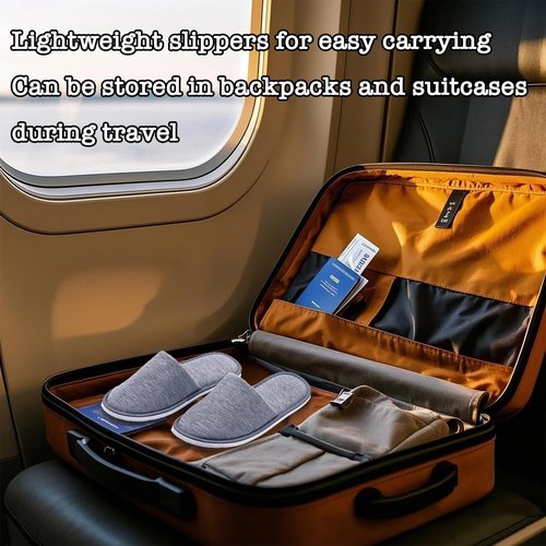 ZSDRTYU Disposable Slippers, 4 Pair Travel Slippers Guest Slipper for Hotel,House Slipper For Spa Guest Wedding Party Bedroom Travel For Women men