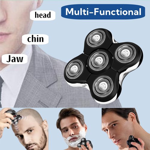 Balder Pro Replacement Head for Remington Balder Pro Head Shaver SPR XR7000,5 Dual Track Heads for Remington Shaver Replacement Heads-Precision Electric Shaving for Bald Men.(1Pack)