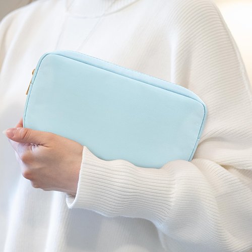 LETGO Small Makeup Bag for Purse,Nylon Small Cosmetic Bag Travel Size Toiletry Bags Travel Makeup Bag Coin Purse,Car Asscessories Bag Travel Essentials for Women Girls (Small-Blue)