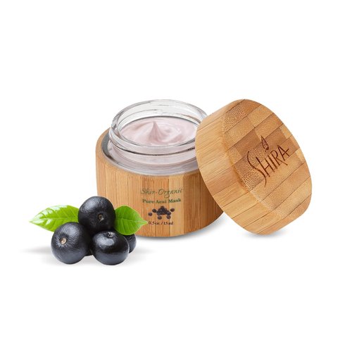 Shira Shir-Organic Pure Acai Facial Mask For Nourished Smoother and Radiant Skin With Organic Anti-Aging Formula Leaves Skin Hydrated Helpful for Sensitve Skin.(15 ML)