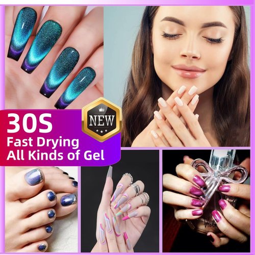 LimeGirl Cordless Black Nail Lamp for Gel X, Professional LED UV Nail Curing Lamp for Gel Nail Polish, Fast Nail Dryer with 4 Timers & Sensor, Rechargeable UV Lights for Salon & Home