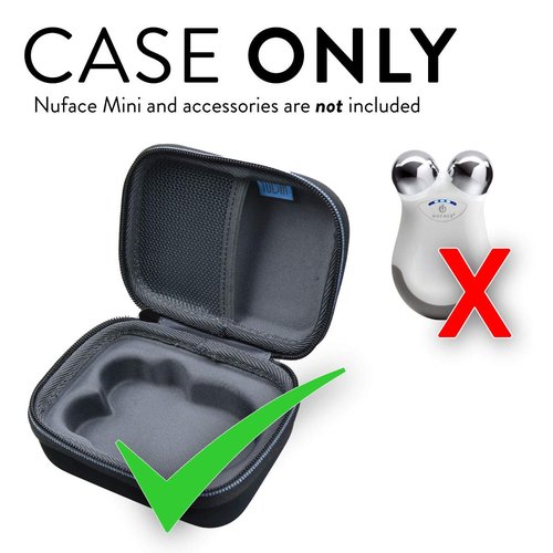 TUDIA Compact Hard Travel Case Compatible with NuFACE Mini Facial Toning Device GUNFAY-O1 & 40300 [CASE ONLY, Device NOT Included]