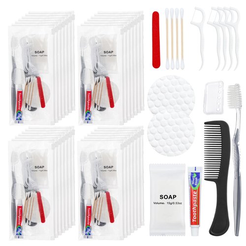 LLHQAMT Travel Toothbrush Kit, Hygiene Kit Comes in A Double Sealed Individual Package, Personal Hygiene Kit for Hotel, Camping, Home and Travel (20 Set)