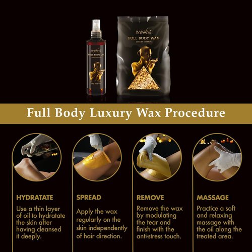 Italwax Luxury Full Body Wax - 1kg / 2.2lb - Hard wax beads for hair removal - Unscented - ideal for sensitive skins - Depilatory Cream, Film Wax - Full Body Wax Limited Edition