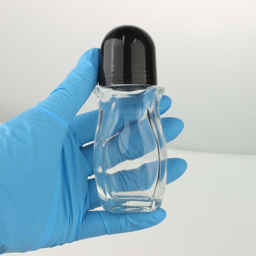 COSIDEA 5 PCS Empty 50ml 1.67oz clear glass deodorant roller ball container Body oil roll on bottles travel containers