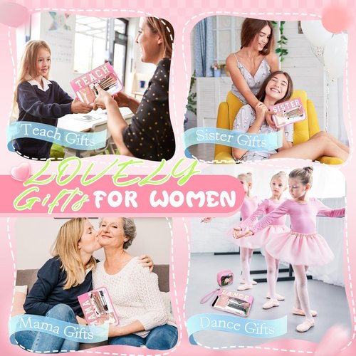 Aintmax 2Pcs Clear Mama Bag Chenille Varsity Letter Makeup Bag Preppy Patch Pouch Waterproof PVC Toiletry Organizer Flat Travel Cosmetic Bag Mother's Day Gifts for Mom Women(Mama-Pink)