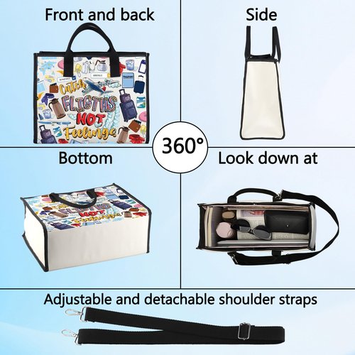 LEVLO Flight Attendant Cosmetic Make Up Bag Pilot Gift Catch The Flights Not Feelings Makeup Zipper Pouch Bag Airplane Traveler Gift (Flights Not LT)