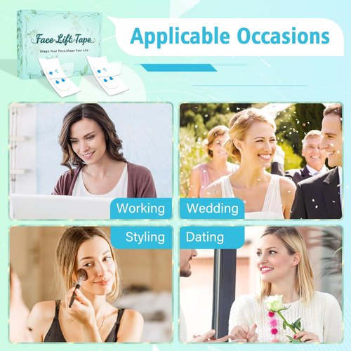 Face Tape, Face Lift Tape Invisible, Neck Lifting Strips Invisible, Facelift Tapes for Face Facial Strips for Lifting Loose Sagging Skin, Wrinkles, Jowl, Eye, Double Chin (1 Count (Pack of 172))