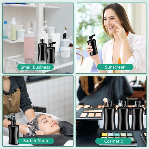 Domensi 3.4 oz Travel Bottles with Flip Cap Black Plastic Travel Size Toiletries Bottles Portable Leak Proof Squeeze Container Refillable Empty Cosmetic Containers for Liquid Shampoo Lotions (36 Pcs)