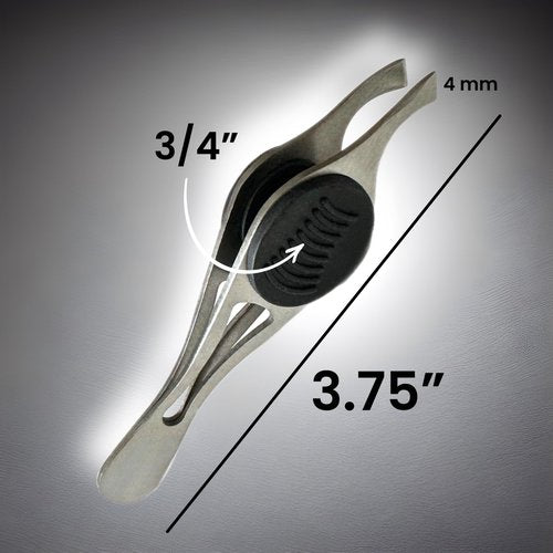 2 ALAZCO Professional Comfort Hold Soft Grip Non-Slip Stainless Steel Slanted Tip Eyebrow Tweezers Facial Hair Removal Ingrown Brows Slant Tweezer Women Men