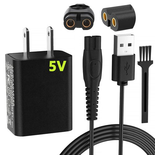 5V Shaver Charger Cord Compatible with Philips Norelco OneBlade One Blade QP2724 QP2834 S7887 S5880 MG5910 MG7900 MG7910 MG9510 MG9520 PQ888 PQ889 BRL136 BT3230 Shaver AC Adapter Power Supply