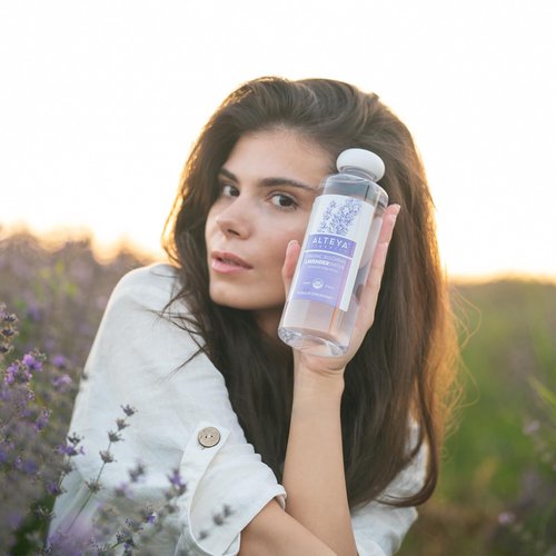 Alteya Organics Lavender Water USDA Certified Organic Facial Toner, 17 Fl Oz/500mL Pure Bulgarian Lavandula Angustifolia Flower Water, Award-Winning Moisturizer BPA-Free Bottle with Reducer