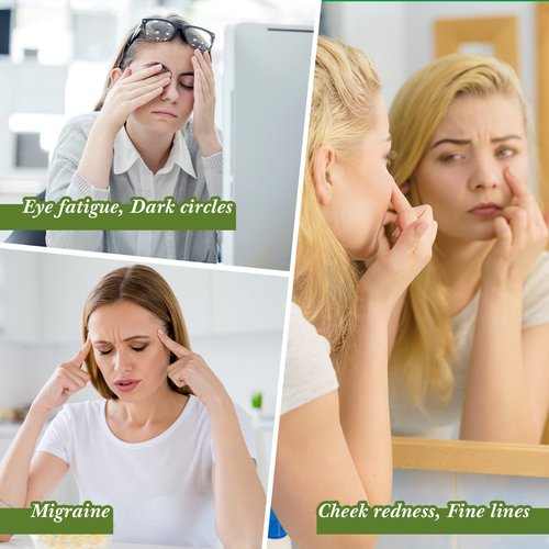 Jade Facial Mask, Jade Sleep Natural Stone Green Facial Cooling Mask, Beauty Skincare Massage Tools for Alleviate Puffiness Face Massage Puffy Eyes Dark Circles