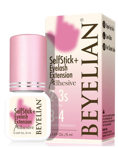 BEYELIAN Sensitive Lash Cluster Glue,Strong Hold Eyelash Extension Glue Long Lasting 3-4 Weeks Waterproof & No Irritation Hypoallergenic Formaldehyde-Free for Open Eyes DIY or Professional (5ML)