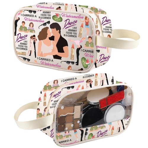 XYANFA Dance Miove Inspired cosmetic bag Dance lover gift Watermelon themed Gift 80s Movie Zipper Pouch (Dance LIKE t-m)