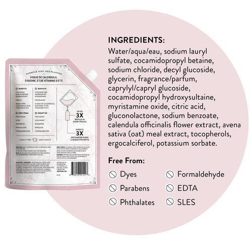 J.R. Watkins Rosewater Liquid Hand Soap Refill Pouch 1 L