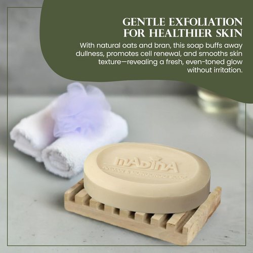 Madina Argan & Mongongo Soap Bar – Hydrating, Deep Moisturizing, Antioxidant, Natural Oils, Gentle Cleanser for Face & Body, For Dry & Sensitive Skin, 6 Pack (3.5 oz Each)
