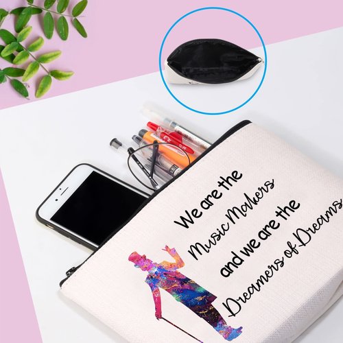 GJTIM Movie Inspired Gift We Are The Music Makers We are The Dreamers Of Dreams Music Producer Gift Cosmetic Bag for Musicians (Music Makers Bag)