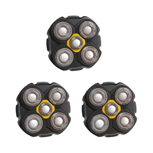 Replacement Heads Compatible with Microtouch Titanium Electric Head Shaver, Titanium Razor Replacement Blades for Micro Touch Head Shaver, Hypoallergenic Hair Clippers Blades for Bald Men - 3 Pcs
