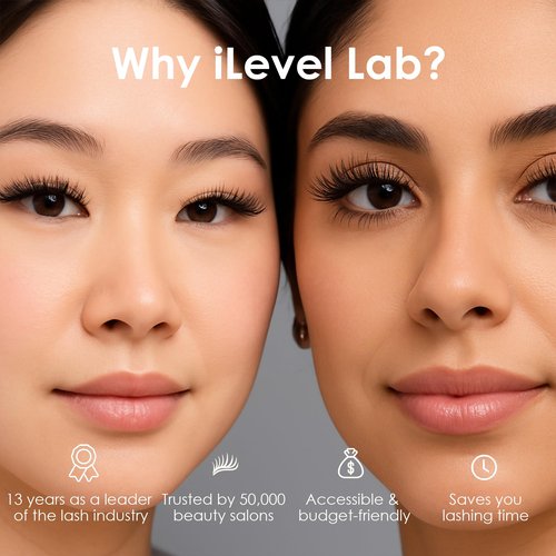 Beginner Non Shake Extra Strong Eyelash Extension Glue iLevel Lab 0.17fl.oz / 5ml. 3-4 Sec Drying Time/Retention 4 Weeks/Black Adhesive/Professional Supplies for New Lash Tech Artists