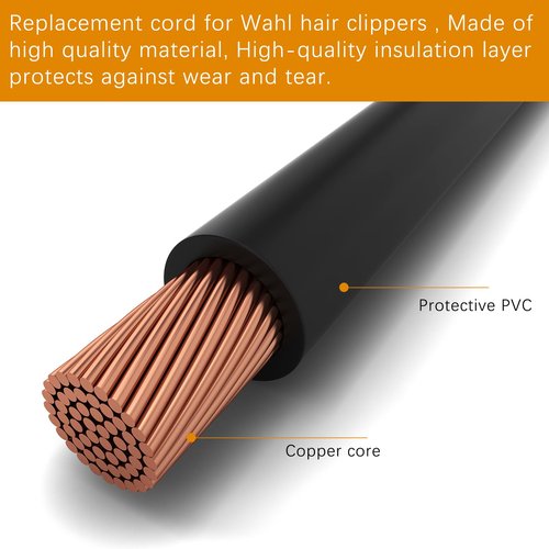 00647-500 Replacement Power Cord for Wahl Clippers Electrical Cable. Fits for Senior, for 5-Star Senior, for Designer, for Super Taper, etc.