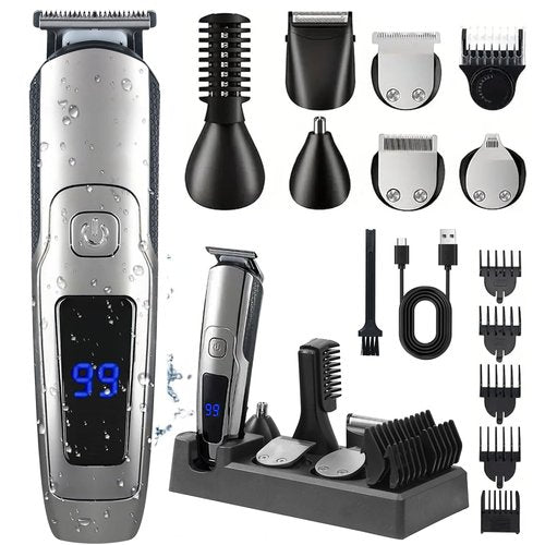ritarga Premium Beard Trimmer for Men, 20 Length Settings, Waterproof Electric Razor for Men, Hair Trimmer, Nose Hair Trimmer, Cordless Hair Clippers, All-in-One Grooming Kit