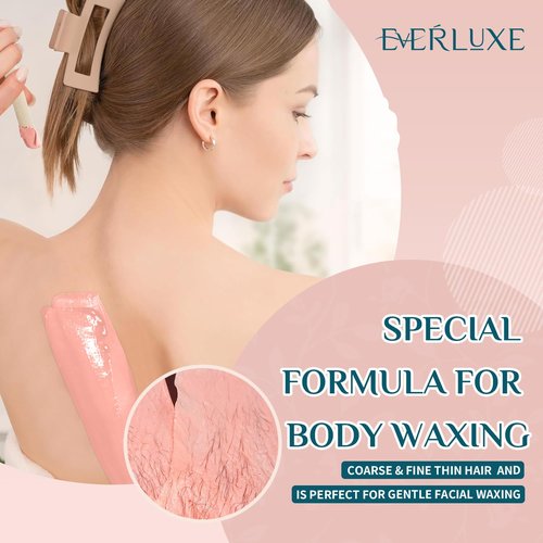 EVERLUXE Wax Beads 2lb, Hard Wax for Hair Removal, Hypoallergenic Wax for Sensitive Skin, Facial Waxing, Brazilian, Bikini Waxing