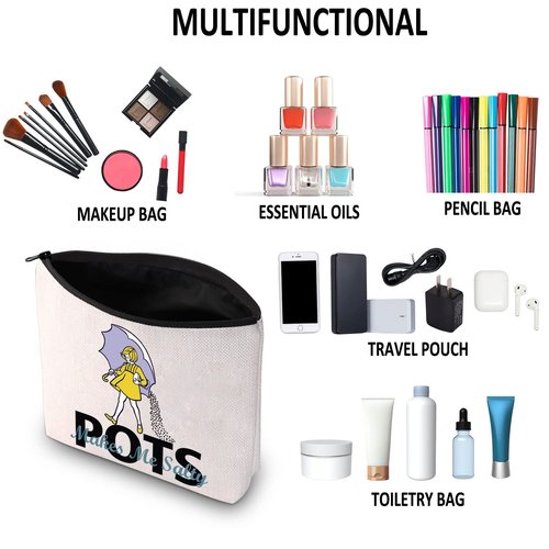 G2TUP POTS Awareness Gift POTS Makes Me Salty Makeup Bag POTS Syndrome Fighter Warrior Cosmetic Bag Dysautonomia Awareness Gift (POTS Makes Me Salty MB)