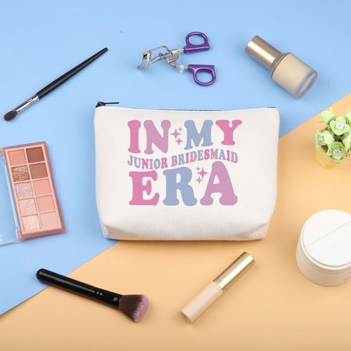 PLITI Junior Bridesmaid Gift Wedding Party Gift Bridal Shower Gift In My Junior Bridesmaid Er Makeup Bag From Bride (Junior Bridesmaid Er bag)