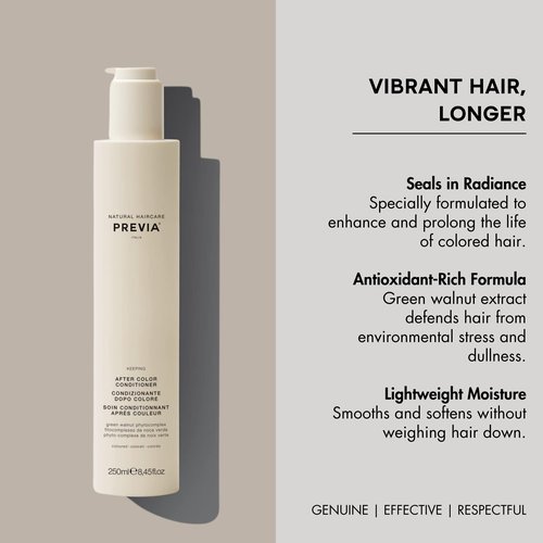 PREVIA Keeping Organic Green Walnut Colour Shine Coloured Hair Conditioner 250 ml