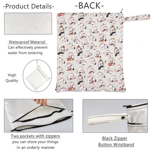 JXGZSO Anime Inspired Novelty Cosmetic Bag Paimon is my Emergency Food Traveller Gift Anime Lover Gift