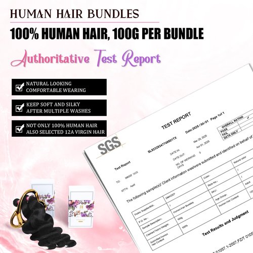 DMKEEP 12A Human Hair Bundles 22 Inch Body Wave Bundles Human Hair 100% Unprocessed Brazilian Raw Virgin Hair Single Bundle Quick Weave Human Hair Extensions Natural Color